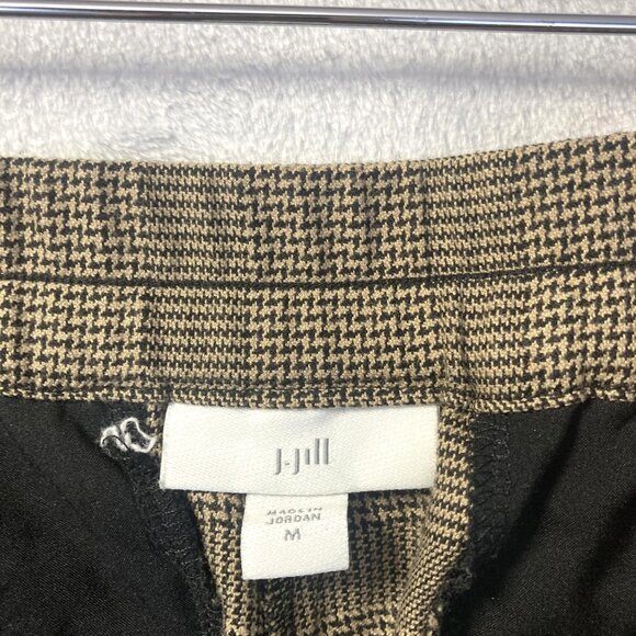 J. Jill Lot of 2 Pants Womens Medium Solid Ponte Slim Leg Brown + Glen Plaid - Picture 5 of 16
